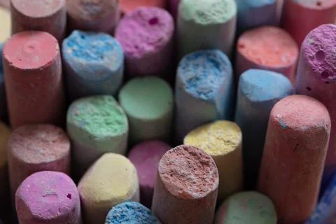Broken colorful chalk background, pattern Stock Photos