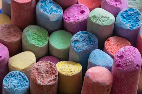 Broken colorful chalk background, pattern Stock Photos