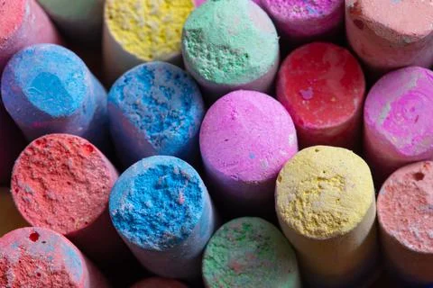 Broken colorful chalk background, pattern Stock Photos