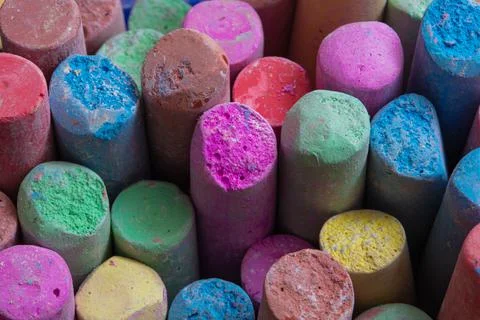 Broken colorful chalk background, pattern Stock Photos