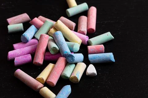 Broken colorful chalk background, pattern Stock Photos