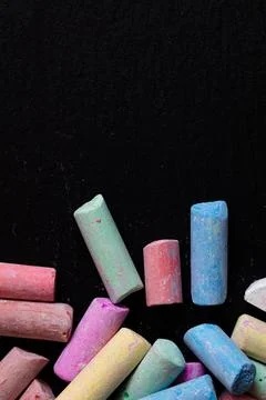 Broken colorful chalk background, pattern Stock Photos
