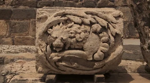 Broken Columns in Beth shean Stock Footage 63640455