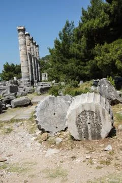 Broken columns Foto stock