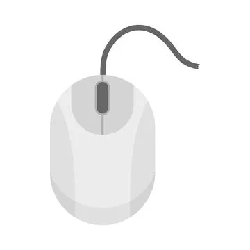 Broken computer mouse icon flat isolated 스톡 일러스트