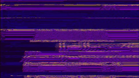 Broken computer screen visual with glitchy pixels and distorted shapes, perfect Stock Footage 235042212