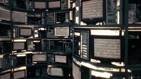 Broken Computers Stack Spinning Background Stock Footage 155972187