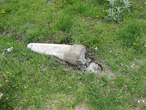Broken concrete column Stock Photos