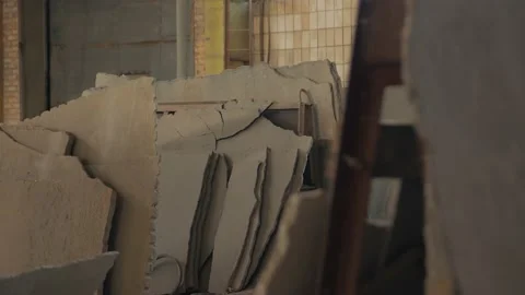 Broken Concrete Ruins Stock Footage 153381075