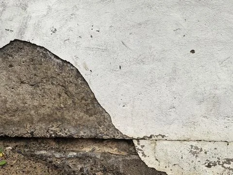 Broken Concrete Wall Texture With Peeling Surface Stock Photos