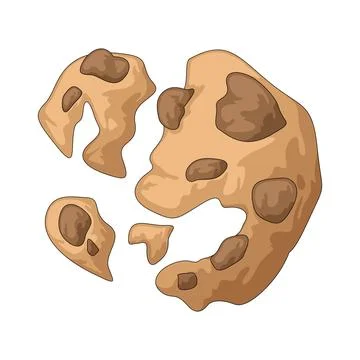 Broken cookie illustration Stock Illustration