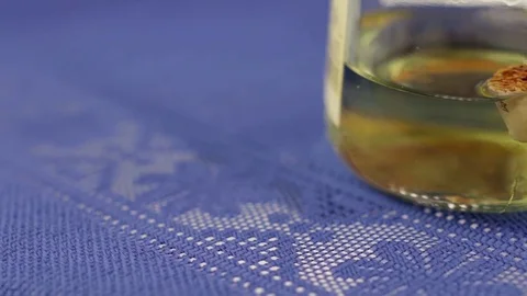 Broken cork in wine bottle Stock Footage 72471442