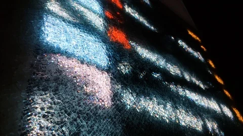 Broken cracked digital display screen. Riot consequences Stock Footage 101646034