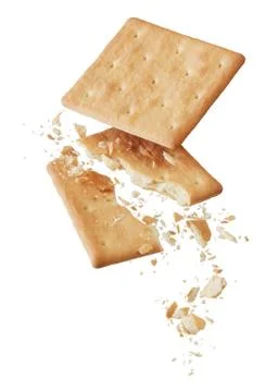 Broken crackers Stock Photos