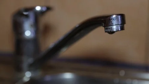 A broken crane. The water drips. Stock Footage 82069053