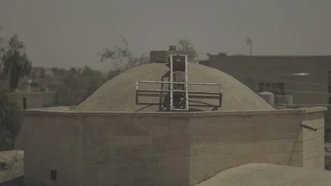 Broken Cross in Iraq Stock Footage 88920053