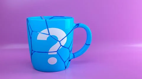 Broken cup Stock Photos