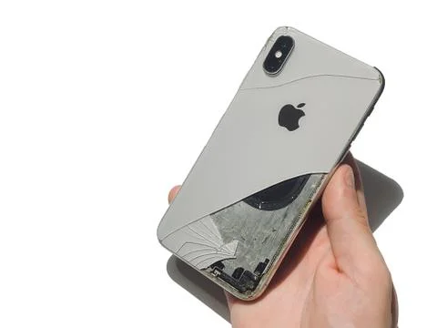 Broken Damaged iPhone X Stock Photos