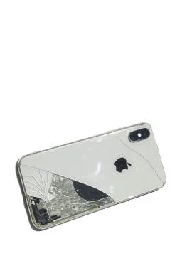 Broken Damaged iPhone X Stock Photos
