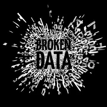 Broken data concept Illustration