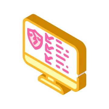 Broken defense system isometric icon vector illustration Stockillustratie