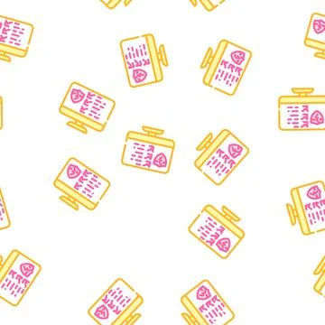 Broken defense system vector seamless pattern Illustrazione stock