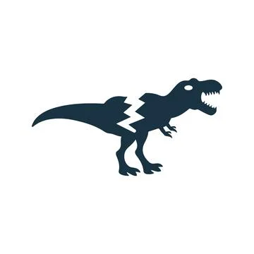 Broken, destroyed, extinct icon. Glyph style vector EPS. Stock Illustration