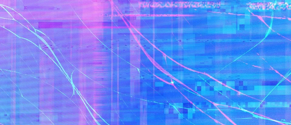 Broken device screen artifacts Illustration