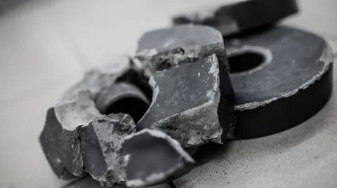 Broken discs on a background Stock Photos