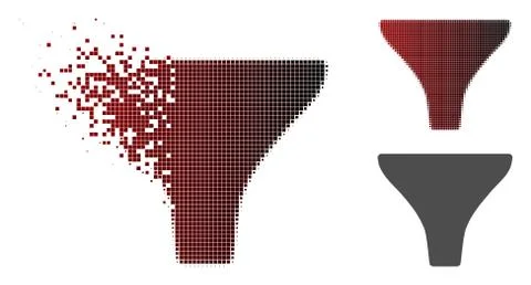 Broken Dot Halftone Filter Icon 스톡 일러스트