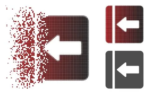 Broken Dotted Halftone Hide Menu Left Icon イラスト素材