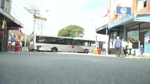 Broken down Bus in the middle of the Main Street 3 Stock Footage 197019673