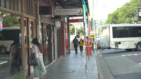 Broken down Bus in the middle of the Main Street 4 Stock Footage 197019691