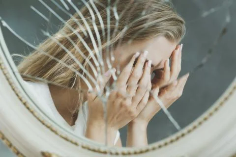 Broken down girl with problems Stock Photos