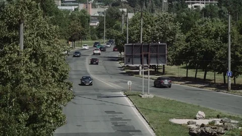 Broken down post soviet roads in bad condition. Video stock 77155324