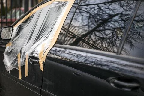 Broken driver window Photos