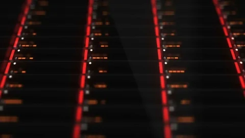 Broken Drobo Network Server lights blinking - Slant Angle Stock Footage 70650087