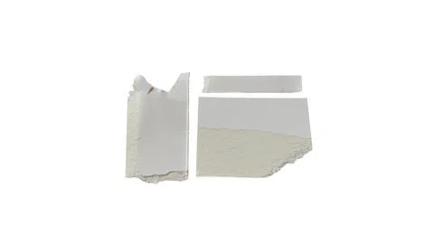 Broken drywall pieces showing texture and edge damage Stock Illustration