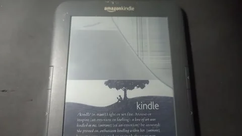 Broken E-ink screen on an e-reader device requiring hardware repair Stock Footage 346955327