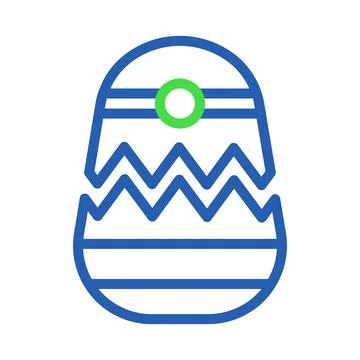 Broken Easter Egg Icon.  Simple, modern, and colorful design. Illustrazione stock