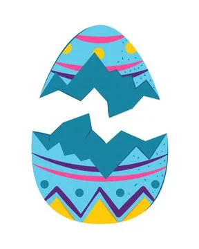 Broken easter egg Illustrazione stock