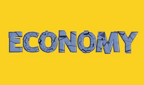 Broken economics Stock Illustration