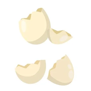 Broken egg. Cooking omelet and Breakfast. Food problems in kitchen Stock Illustration