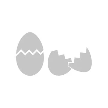 Broken egg Icon. Broken egg Flat Icon Symbol Vector Illustration イラスト素材