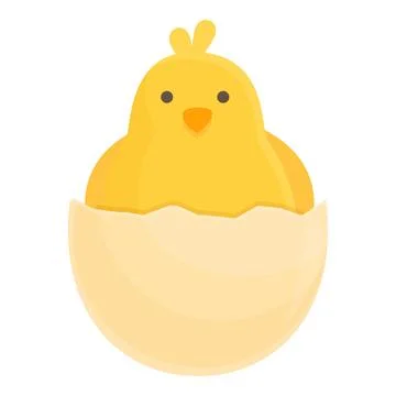 Broken egg icon cartoon vector. Chicken baby Stock Illustration