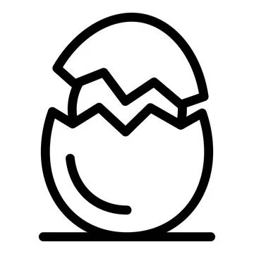 Broken egg icon depicting easter holiday breakfast Stock Illustration