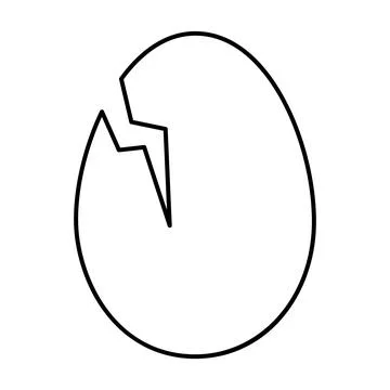 Broken Egg icon, shell easter symbol, healthy nature food, vector illustratio Stock Illustration
