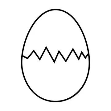 Broken Egg icon, shell easter symbol, healthy nature food, vector illustratio Stock Illustration