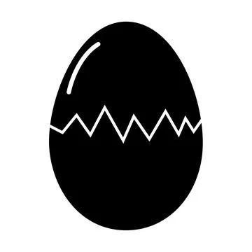 Broken Egg icon, shell easter symbol, healthy nature food, vector illustratio Illustrazione stock