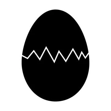 Broken Egg icon, shell easter symbol, healthy nature food, vector illustratio Stock Illustration